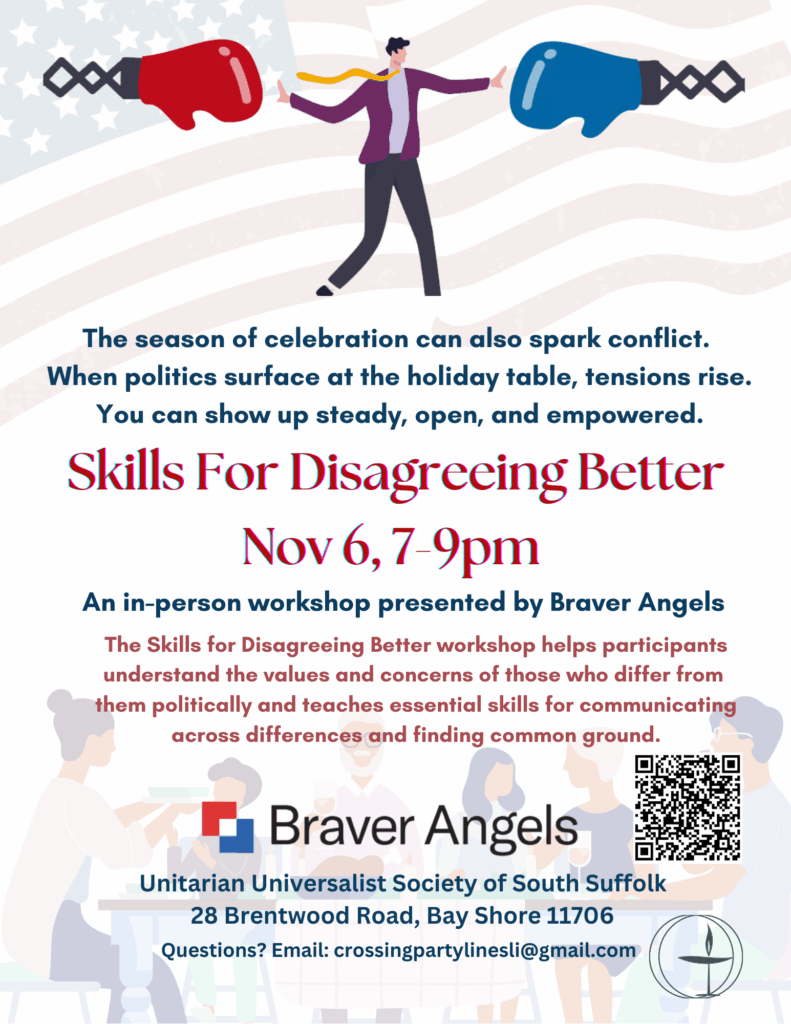 Skills for Disagreeing Better Workshop Flyer