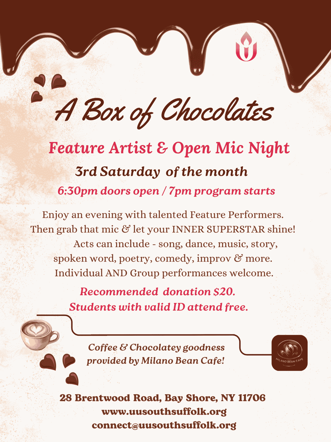 A Box of Chocolates Flyer + Milano Bean cafe - Generic