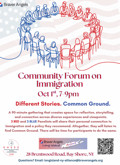 Braver Angels - Community Forum on Immigation 2026-10-01