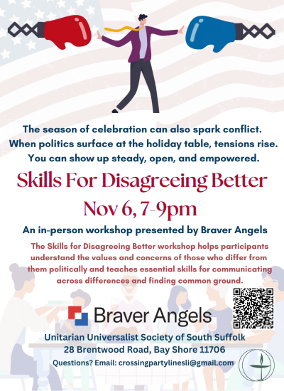Skills for Disagreeing Better Workshop Flyer